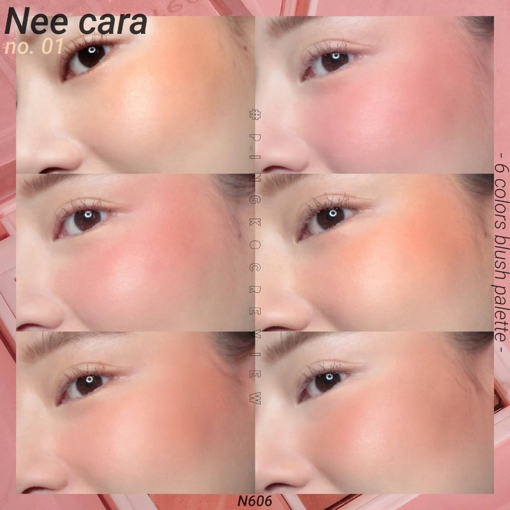 Bảng Phấn Má Hồng Nee Cara LeoPard Live Free 6 Color Blush Palette