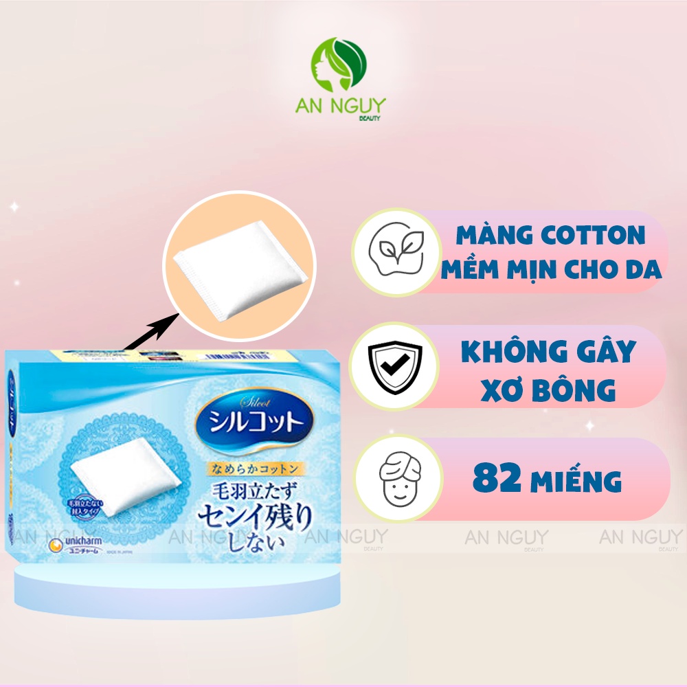 Bông tẩy trang Silcot xanh dương