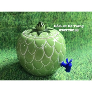 Bình đựng nước dung tích 5 lít gốm sứ Bát Tràng cao cấp không chì