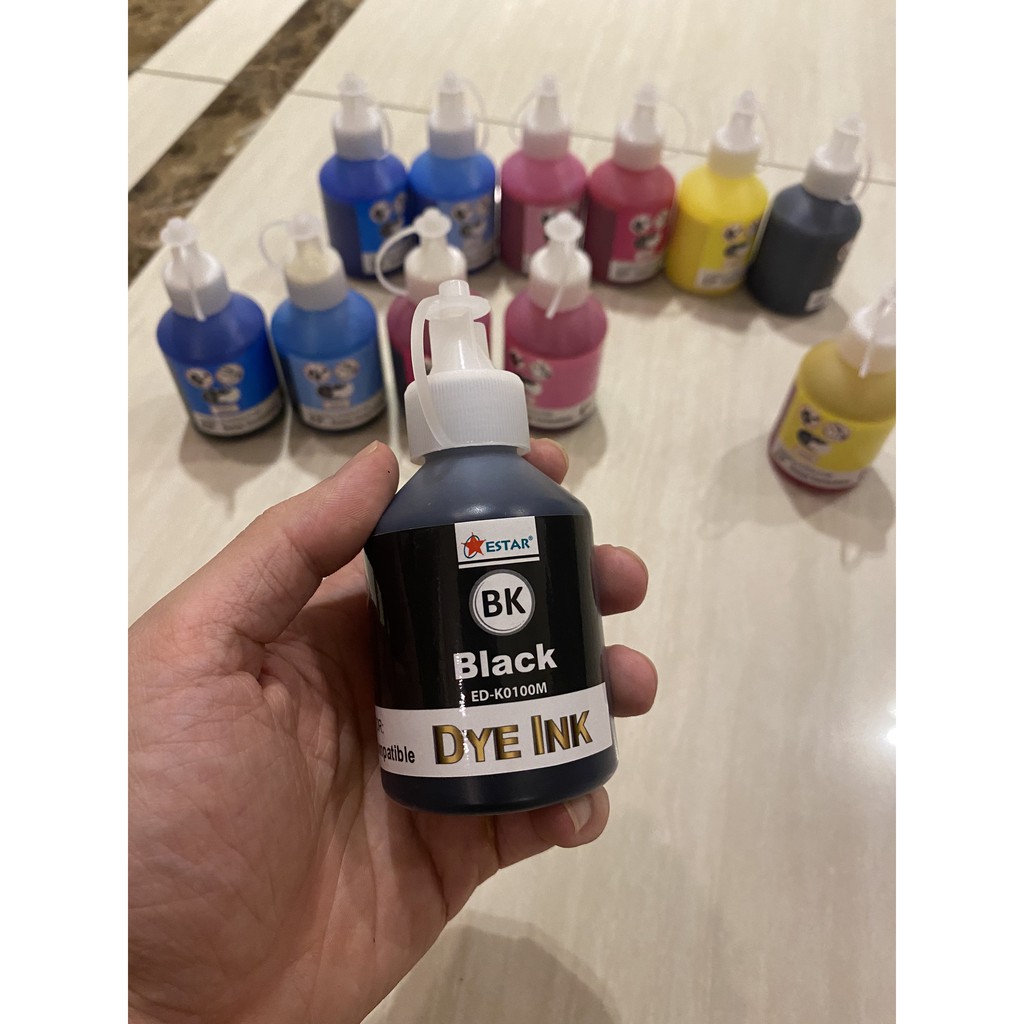 Bộ mực in màu Epson Dye UV 6 màu| Cho máy Epson (100ml)  ( ĐẶT COMBO 4 MÀU SIÊU ƯU ĐÃI )