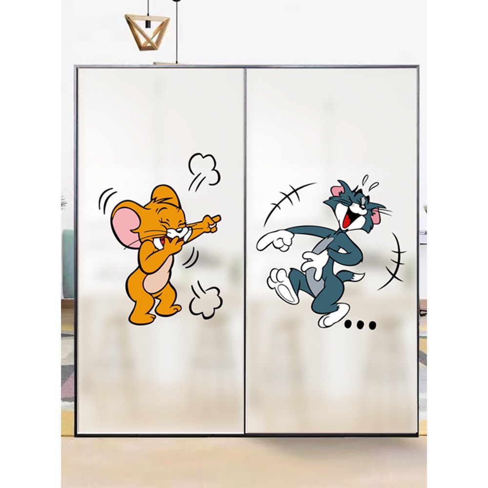 Phim Dán Kính Mờ Chống Nhìn Trộm Chống Nhìn Trộm Họa Tiết Hoạt Hình Dễ Thương