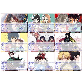 Nhãn vở anime Kimetsu no yaiba ( combo 3 set 27 nhãn giá 18k)