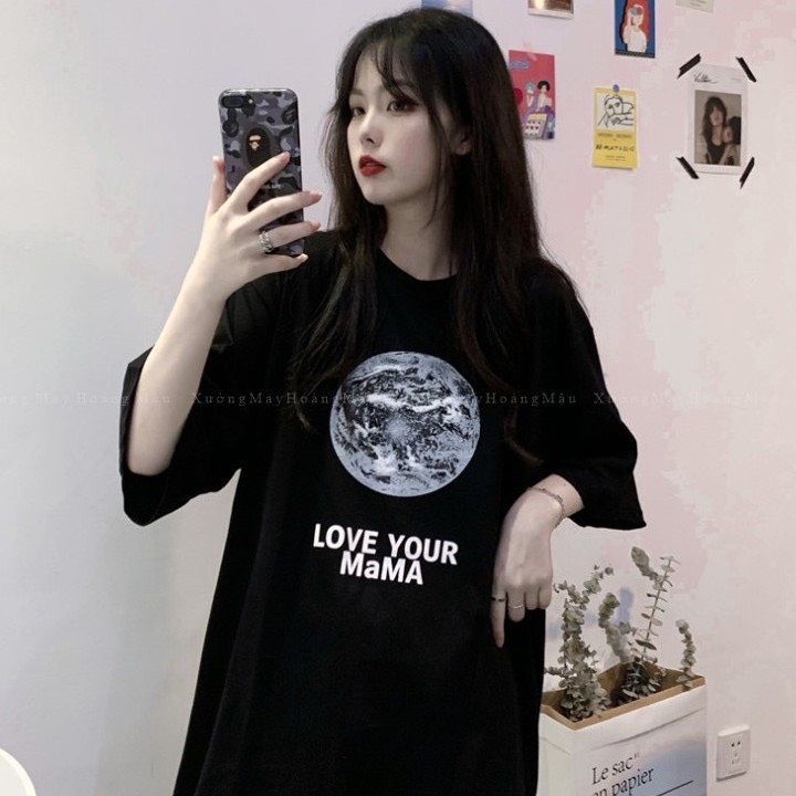 Áo thun tay lỡ KOMBOH phông Unisex nam nữ oversize form rộng HOA CÚC - A07