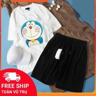 Áo thun tay lỡ form rộng Oversize, áo phông Unisex siêu xinh Doremon A364