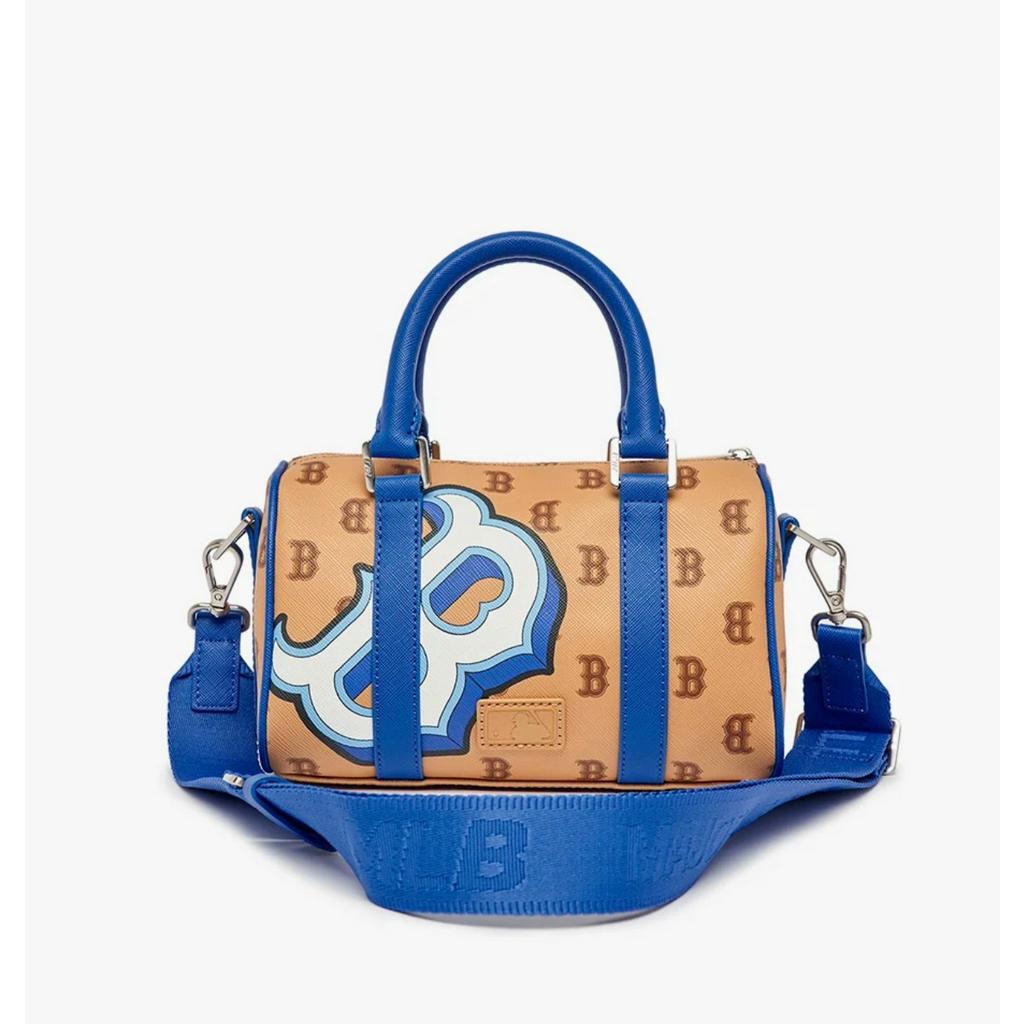 [Hàng loại 1] Túi MLB Classic Monogram Jacquard Boston Bag S Boston Red Sox L.Beige