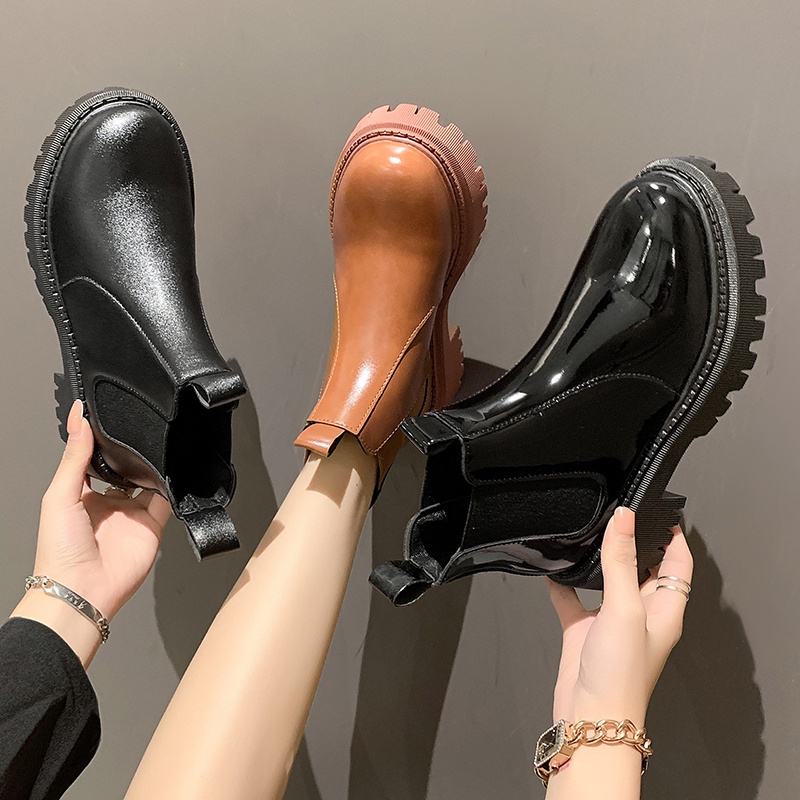 Tikp Giày Bốt Chelsea Cổ Thấp Thoáng Khí Thời Trang Cho Nữ Có 3 Màu Size: 35-40