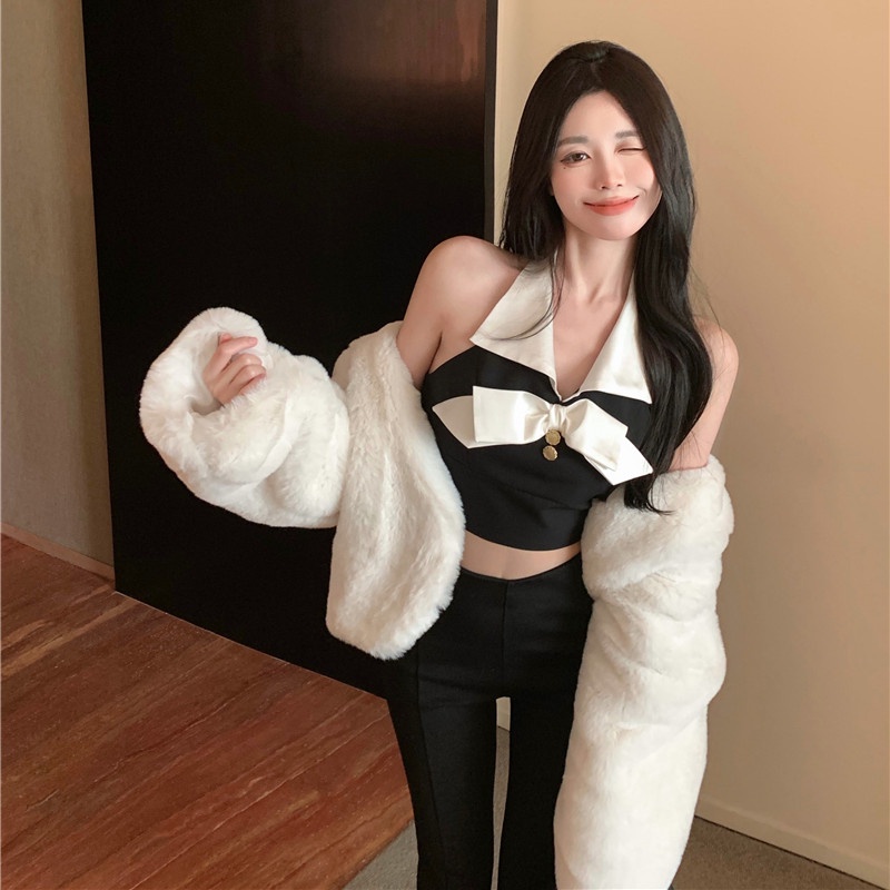 Áo Hai Dây Cổ Tim Thiết Kế Quyến Rũ Cho Nữ