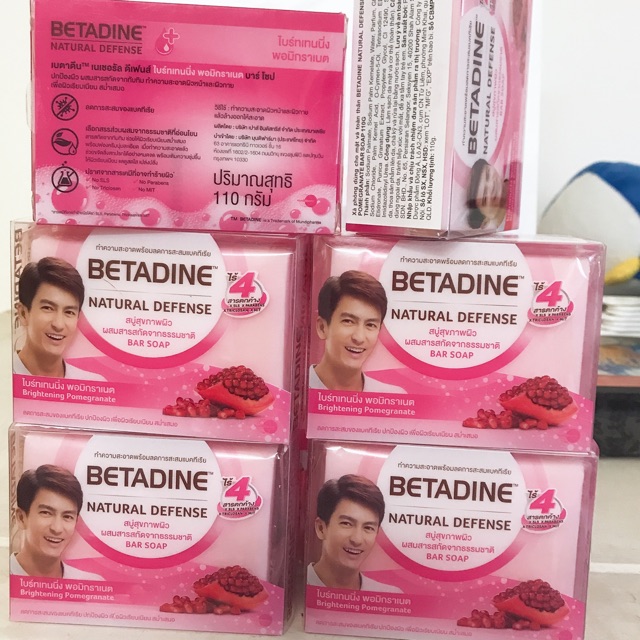 Xà Phòng Kháng Khuẩn Tự Nhiên BETADINE 110g ( Hương Lựu rất thơm tiện mang đi du lịch)