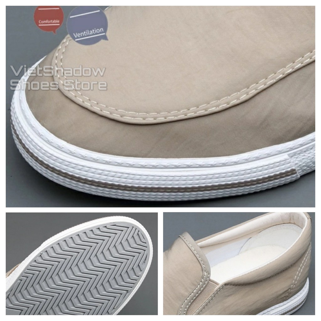 Slip on nam 2020 - Giày lười vải nam cao cấp BAODA - Vải polyester (gió) chống thấm 4 màu tuyệt đẹp - Mã 20062