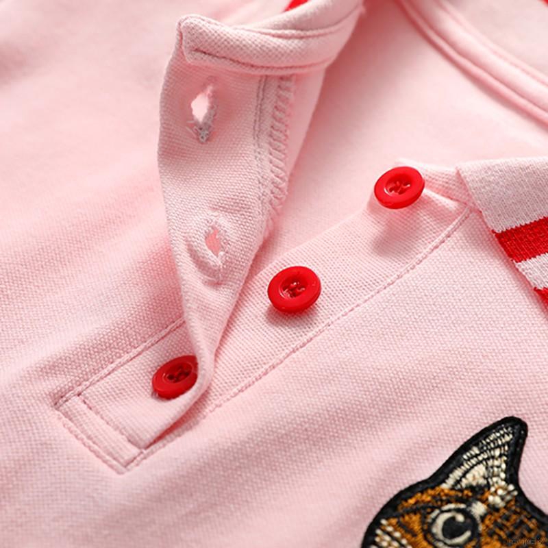 Váy tay ngắn họa tiết thêu theo phong cách Hàn Quốc dùng cho bé gái