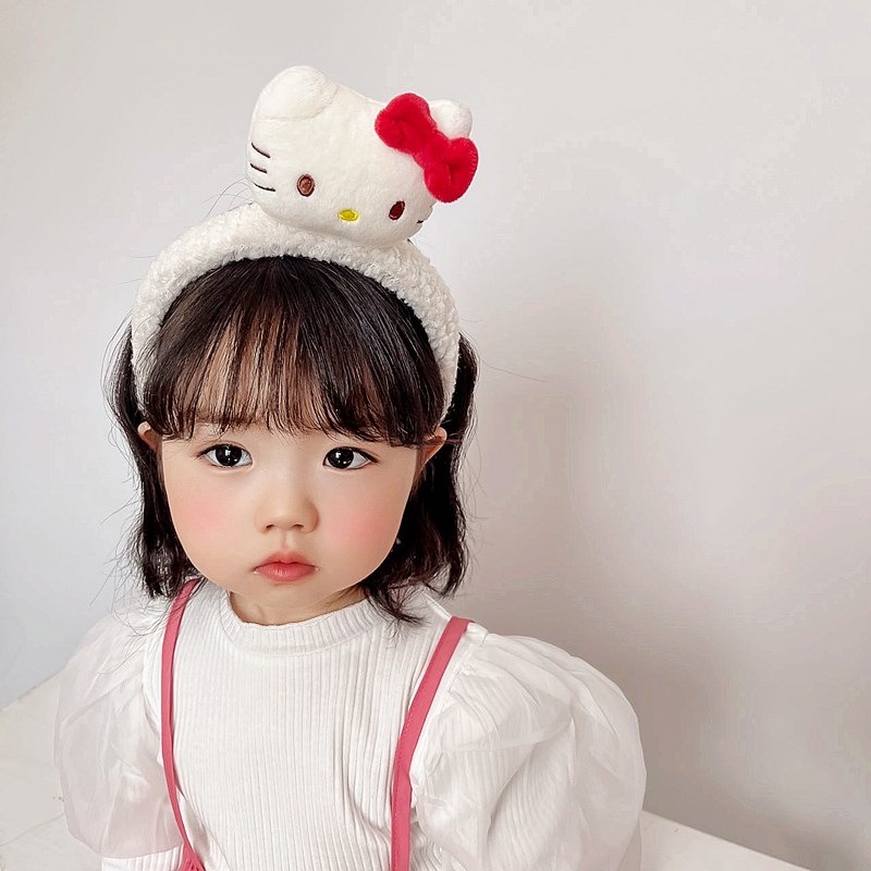 Kẹp Tóc hello kitty Bằng Lông Nhung Dễ Thương Xinh Xắn Cho Bé Gái