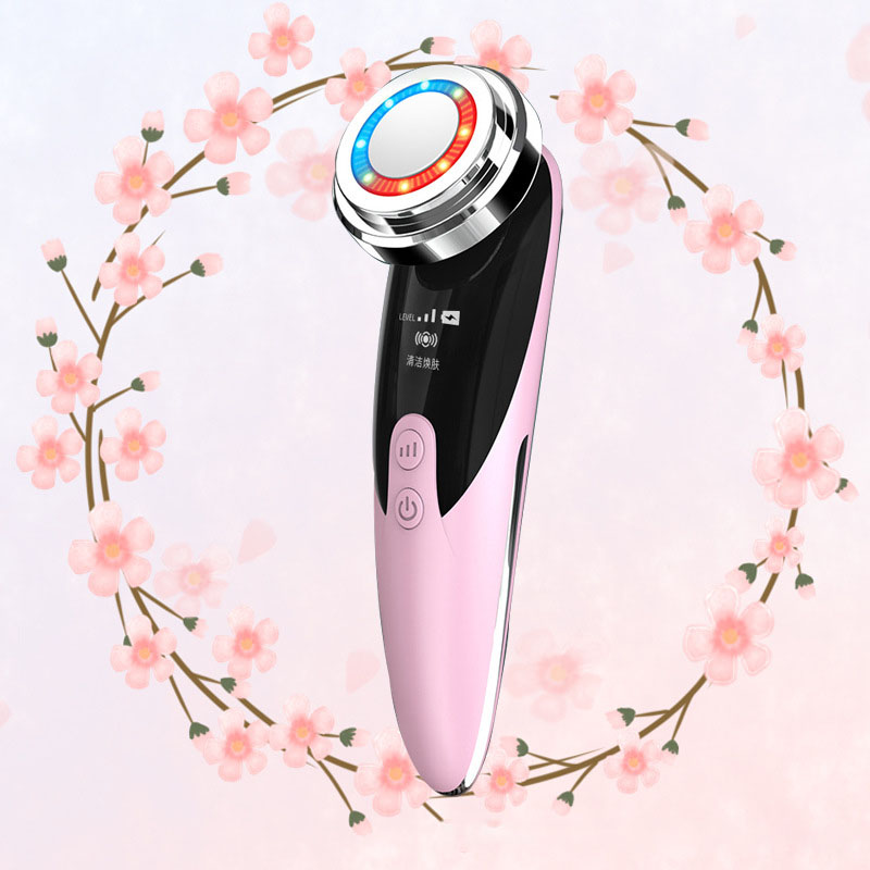 Máy Rửa Massage Mặt Ion 2 In 1 Làm Sạch Sâu &amp; Hấp Thụ Dưỡng Chất Bằng Công Nghệ Sóng Âm (Tặng Kèm Dây Sạc)