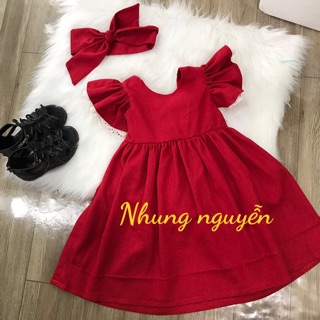 Váy hè cánh tiên cho bé Nhung Nguyễn Váy Đầm Công chúa Bé Gái Cao Cấp Tặng Kèm Cài