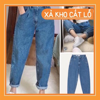 Quần Jean BAGGY 💝 MẪU MỚI NHẤT 2020 💝 Quần Jean Baggy bo gấu Cạp chun 2 bên hông