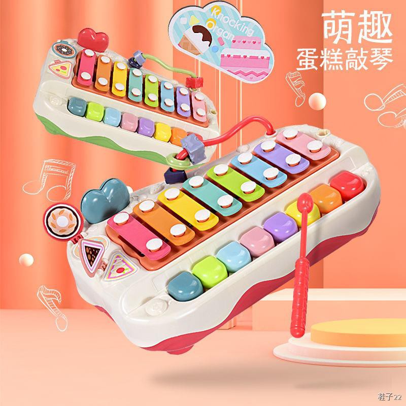 Giáo dục sớm trẻ em gõ đàn và chơi piano hai trong một cho bé. Đồ xylophone bộ quãng tám