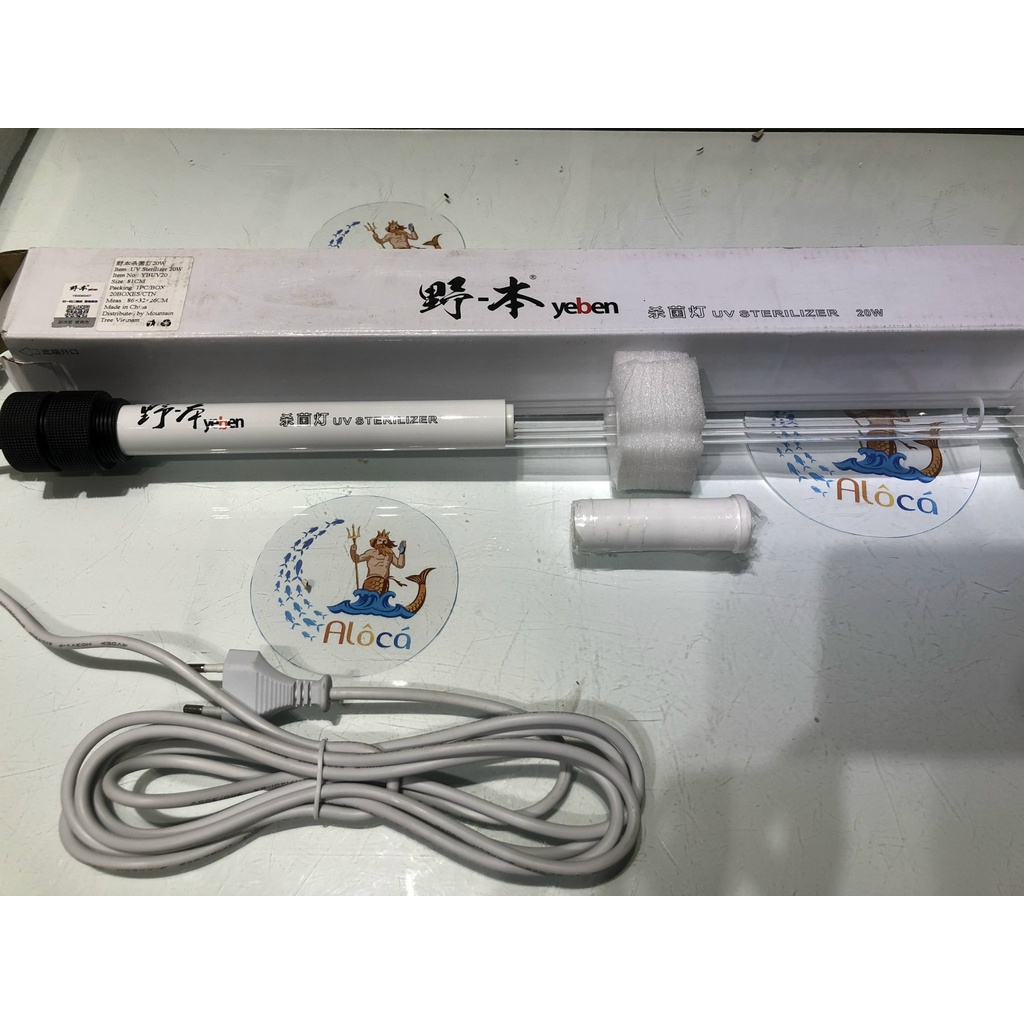 Đèn UV Yeben YBUV công suất 20W - 40W d'iệt rêu, tảo, khuẩn có hại cho bể cá cảnh