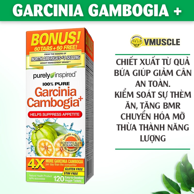 Garcinia Cambogia hỗ trợ kiểm soát cân nặng (60 Viên)