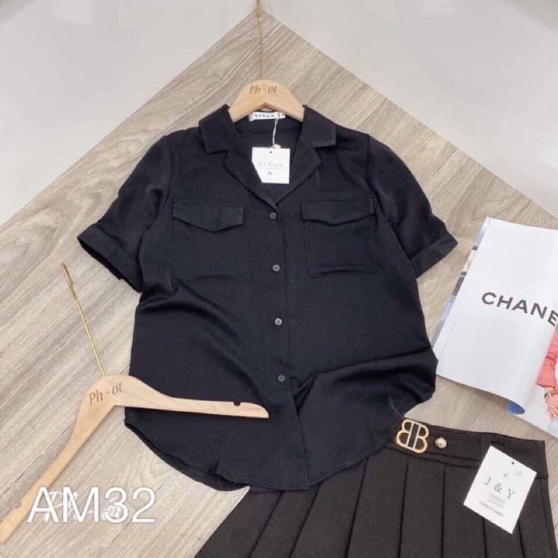 Áo sơ mi trắng 2 túi hộp (69k)