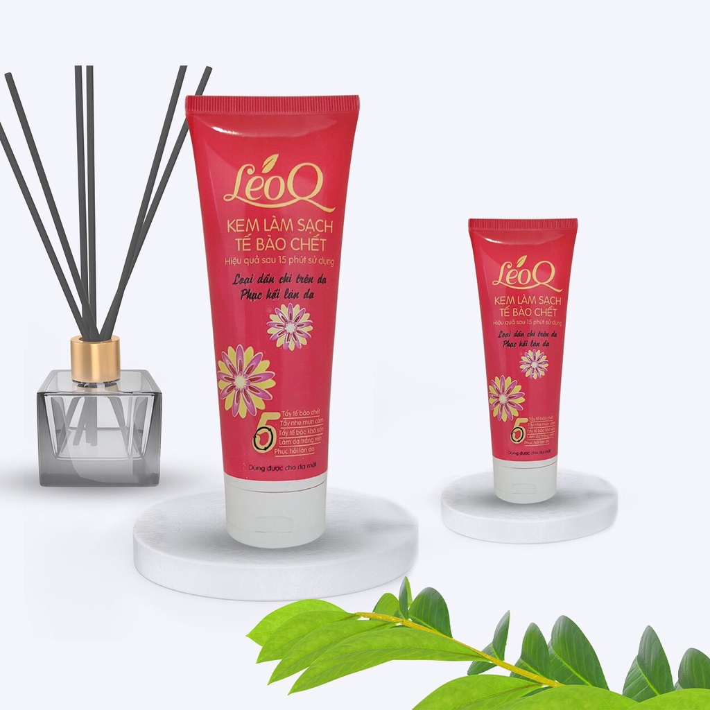 Gel tẩy tế bào chết trắng da mặt và body toàn thân LeoQ 80g