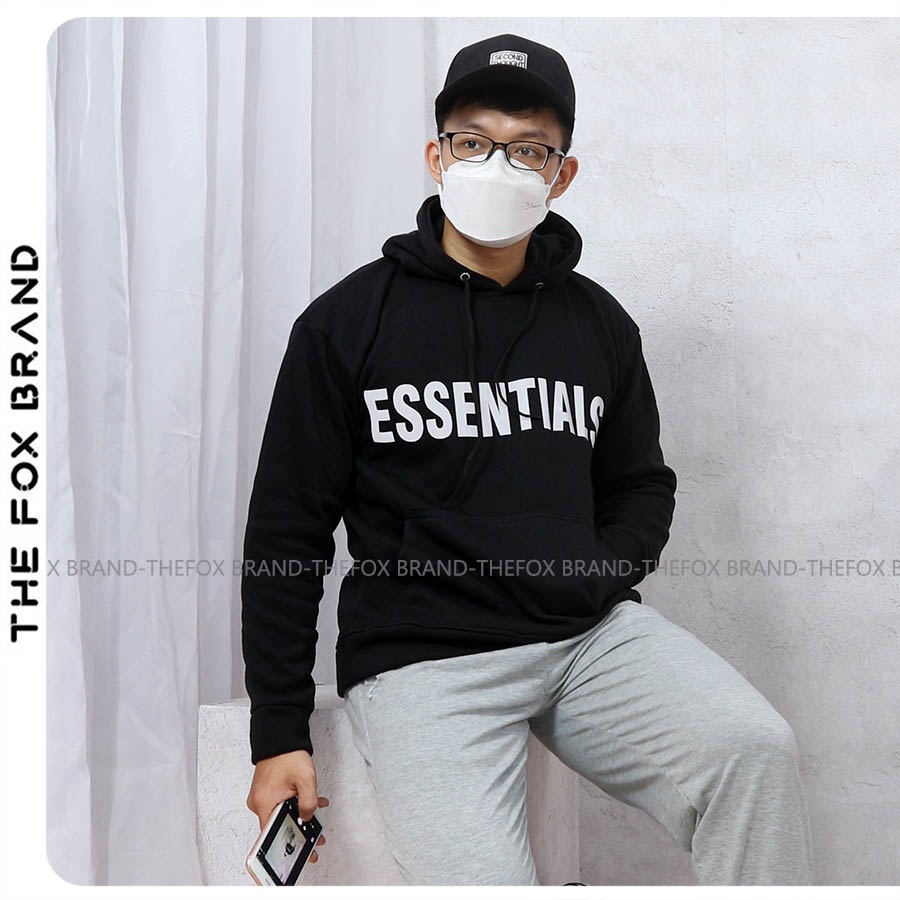 Áo khoác hoodie unisex nam nữ essentials chất nỉ bông form rộng The Fox | BigBuy360 - bigbuy360.vn