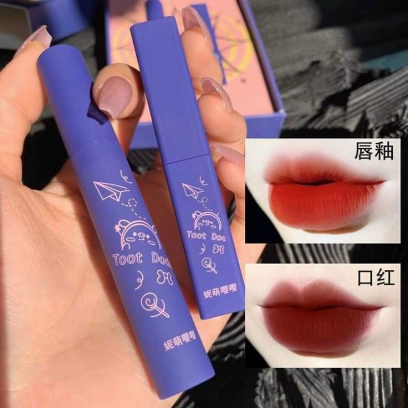 ĐIÊU ĐỨNG CÙNG SET SON TOOT DODO1 son kèm lì + 1 son thỏi