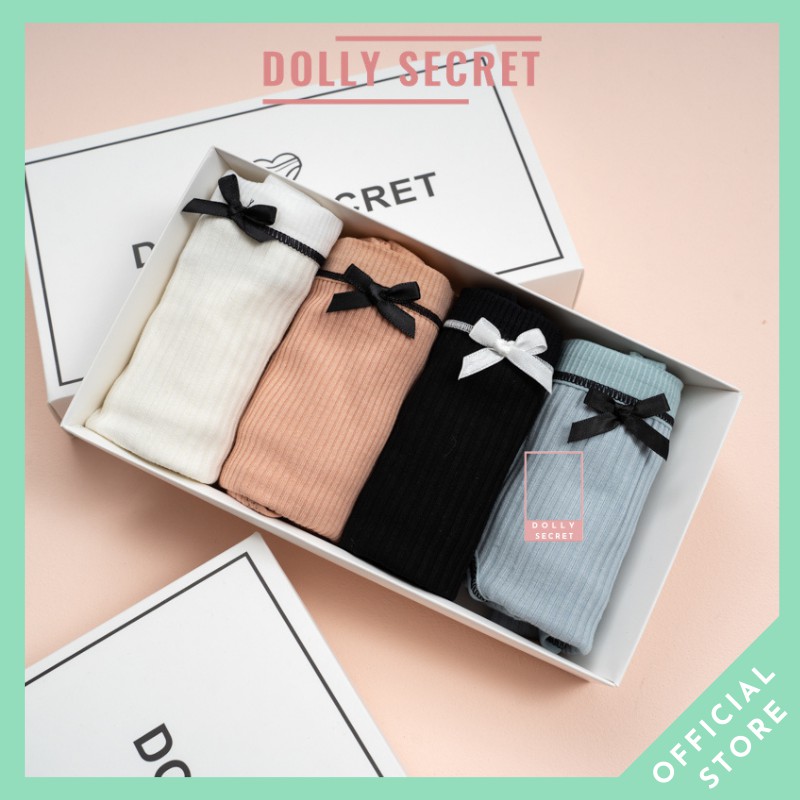 Quần lót len tăm sợi tre 100% cotton kháng khuẩn nâng mông 4D DOLLY SECRET QL002