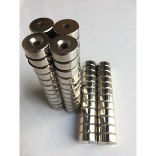 Nam châm đất hiếm 30x10 lỗ vít 6mm