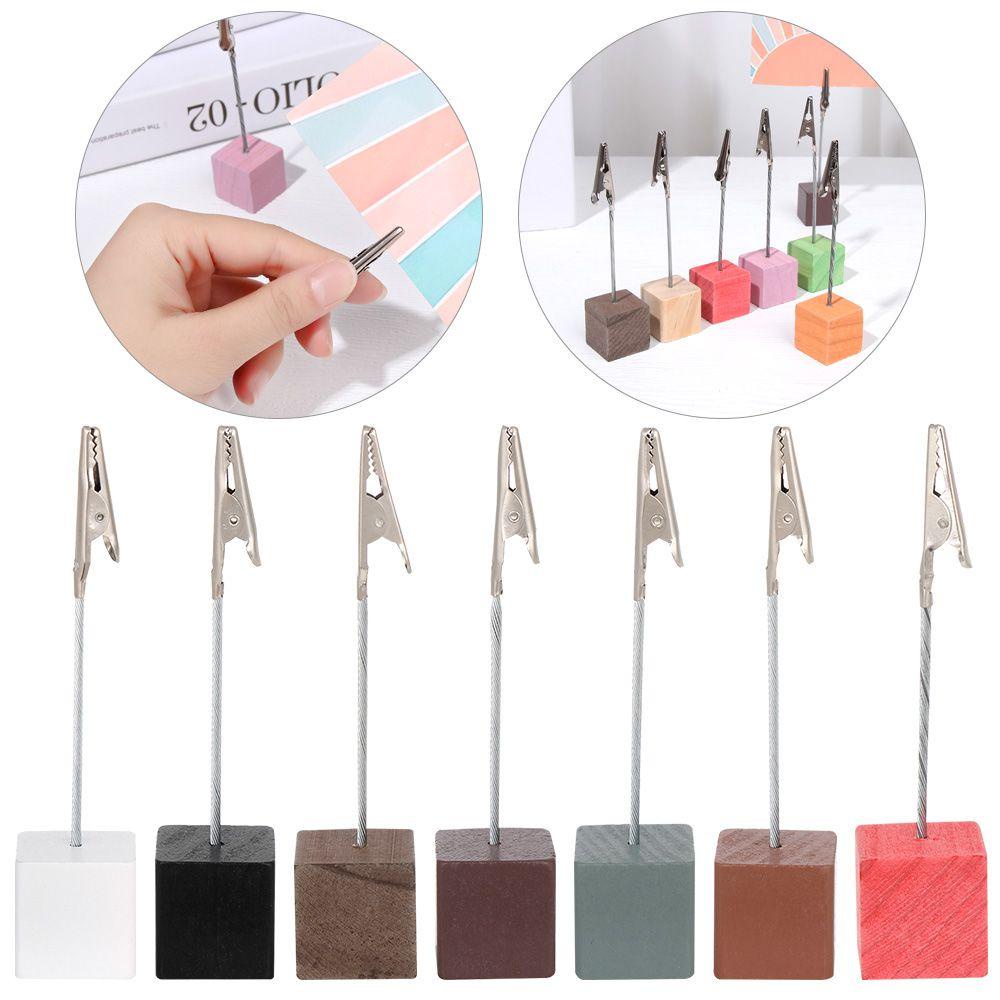 1 Kẹp Giấy / Lời Nhắn Bằng Gỗ Để Bàn Trang Trí Thời Trang