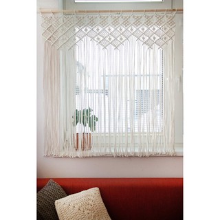 Rèm macrame làm rèm cửa sổ, rèm treo tường trang trí phòng ngủ, homestay, quán cafe (W34)