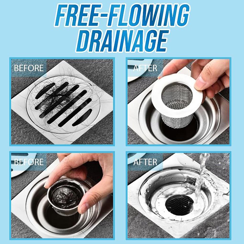 Stainless Steel Floor Drain Filter Reusable Anti-blocking Hair Catcher Shower Bathtub Sink Mesh Basket Protector burang