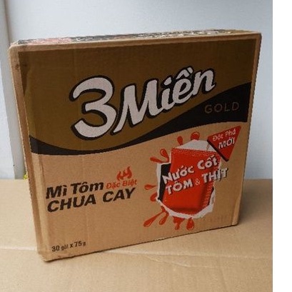 Mì 3 Miền Gold Tôm Chua Cay Nước Cốt Tôm Thịt Đặc Biệt 30 gói x 75g - Chị Vịt Shop | BigBuy360 - bigbuy360.vn