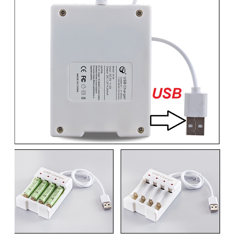 Sạc pin AA/AAA 1.2v Bmax B04 dùng sạc pin xe mô hình