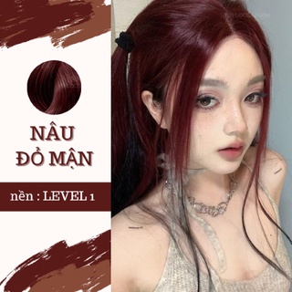 Set màu nhuộm tóc- nâu đỏ mận