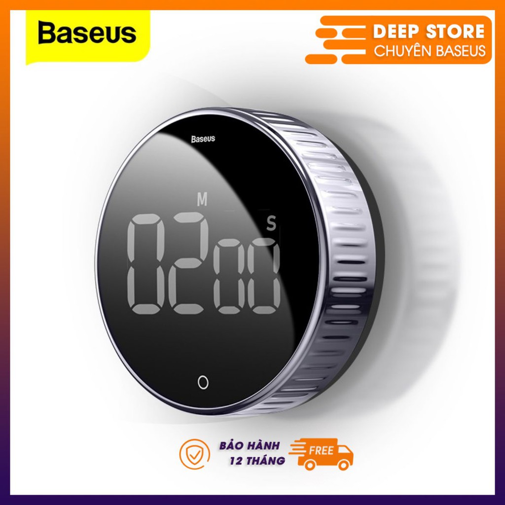 Đồng hồ led kỹ thuật Baseus số hẹn giờ có nam châm trang trí nhà bếp