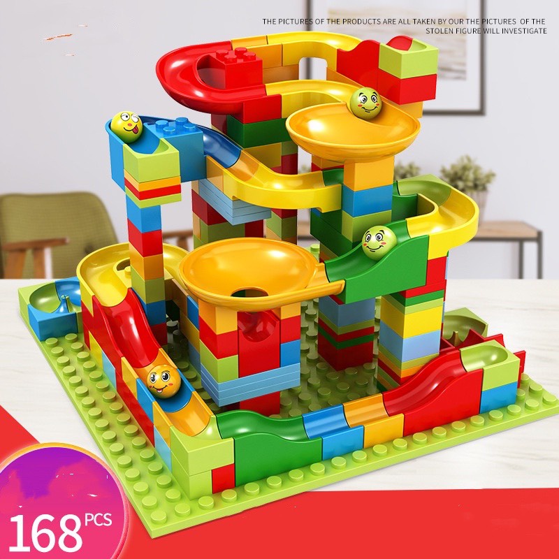 Đồ chơi xếp hình lắp ráp LEGO cầu trượt thả bi 168 chi tiết - Tư duy sáng tạo cho bé