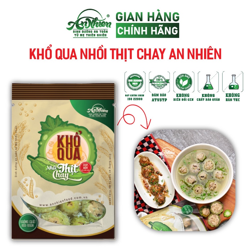 Khổ Qua Nhồi Thịt Chay An Nhiên 300g , Thịt Chay, Thực Phẩm Chay Dinh Dưỡng