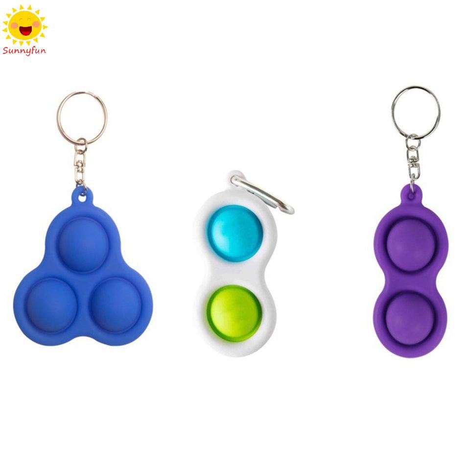 SF Đồ Chơi Bóp Nén Giảm Căng Thẳng Bằng Silicone Kèm Móc Khóa