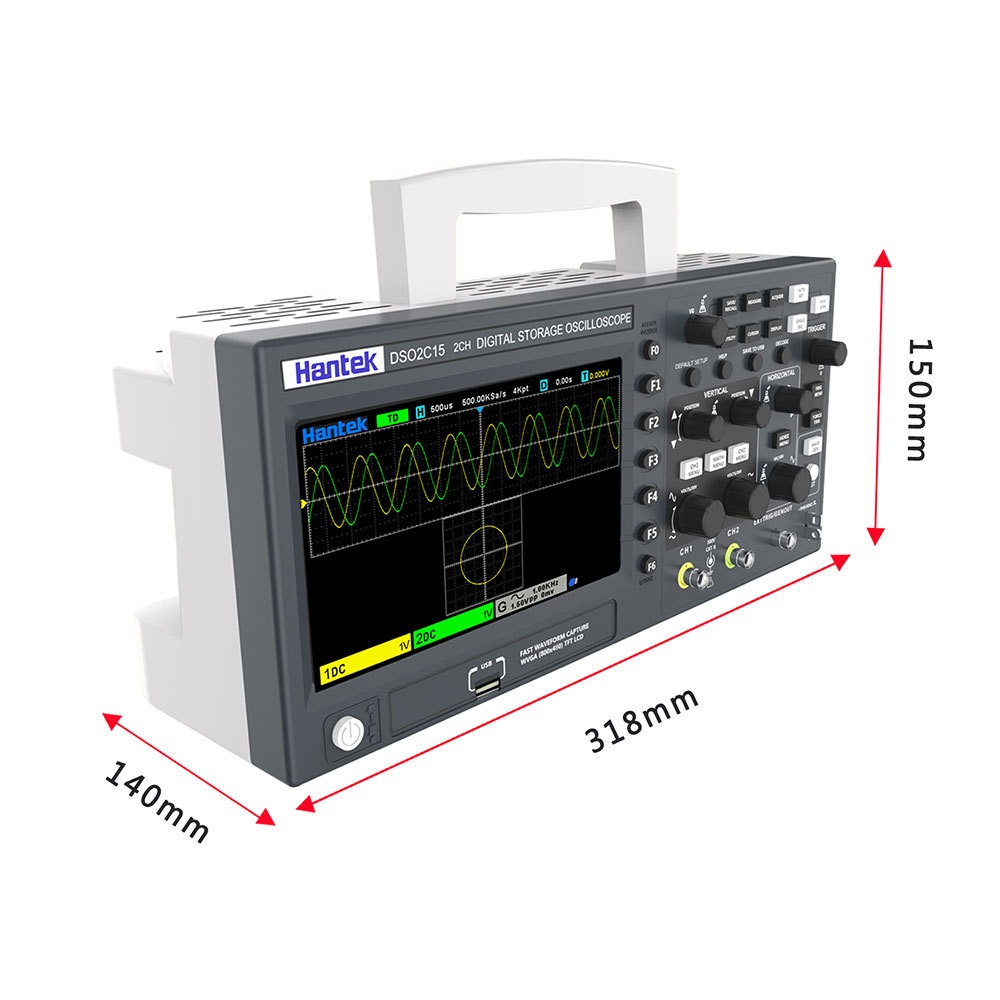 Hantek Kính Vạn Hoa Kỹ Thuật Số dso2c10 2c15 2d10 2d15 2 Kênh 100mhz / 150mhz