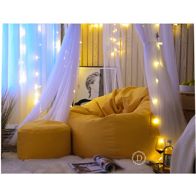 Vỏ áo ghế Beanbag hình trái lê - Vải thô tuyết  mền mịn, êm ái - Ghế tốt cho sống lưng và bệnh đau mỏi lưng, vai gáy