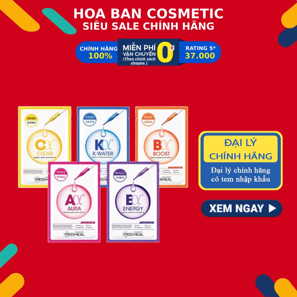 [Full Tem - Hàng Nhập Khẩu Chính Hãng  ] Mặt Nạ Mediheal Alpha Mask EX 23ml