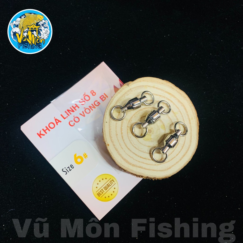 Khoá mani số 8 có vòng bi nhiều size QL - Vũ Môn Fishing