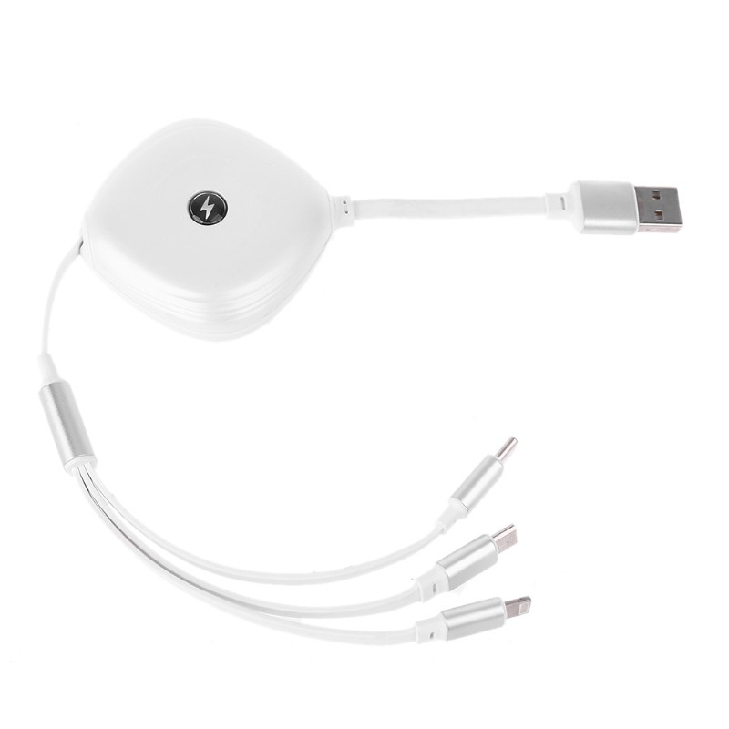 Cáp Sạc Nhanh 3 Trong 1 Type C Micro Usb 8pin Cho Iphone-Ipad - Sony