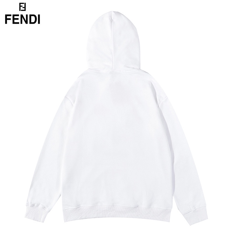 Áo Hoodie Tay Dài Vải Cotton In Logo Fendi Kiểu Cổ Điển Cá Tính Cho Các Cặp Đôi