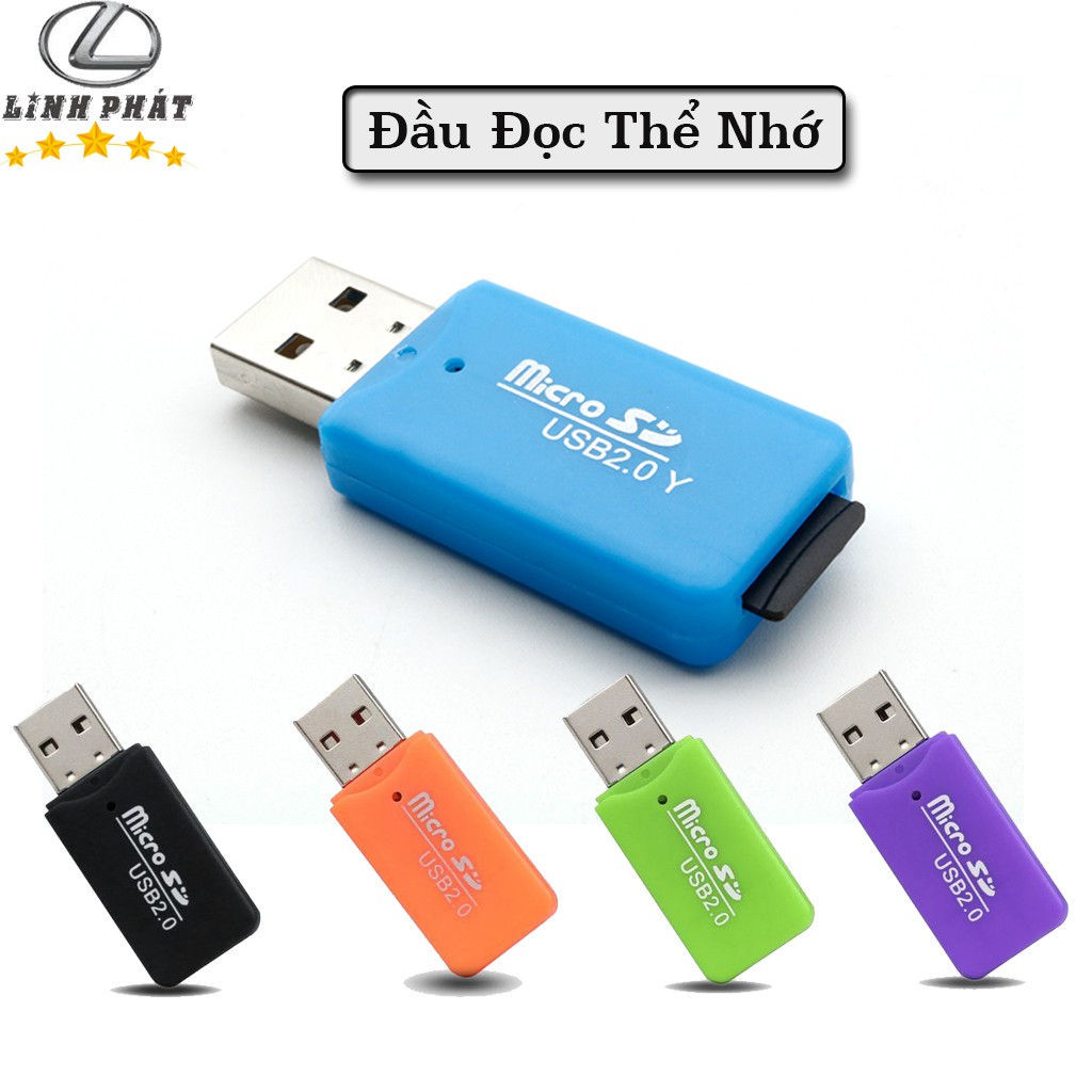 Đầu Đọc Thẻ Nhớ Mini USB 2.0 - Nhỏ Gọn,Tiện Lợi