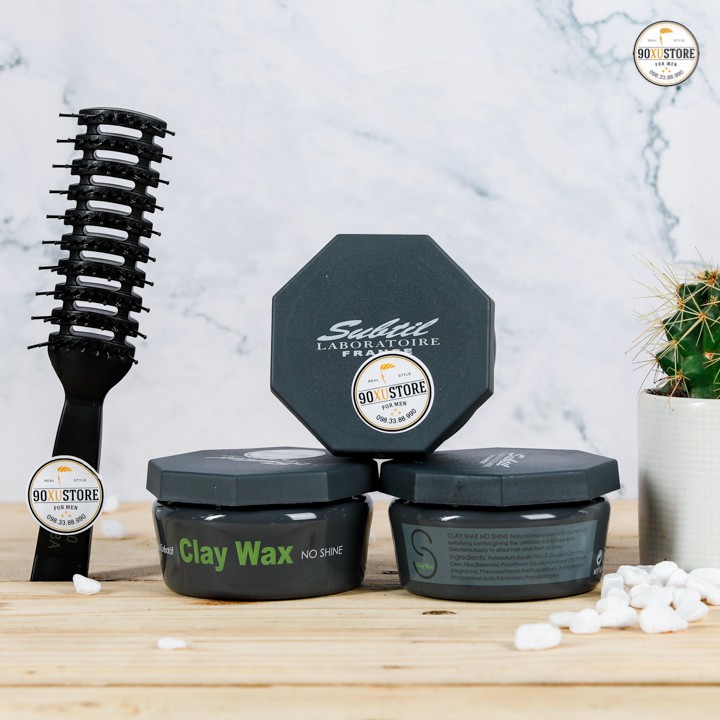 Sáp vuốt tóc nam Clay Wax , Xịt tạo phồng tóc nam nữ Pre Styling Ocean Spray , giữ nếp tóc , tạo kiểu tóc