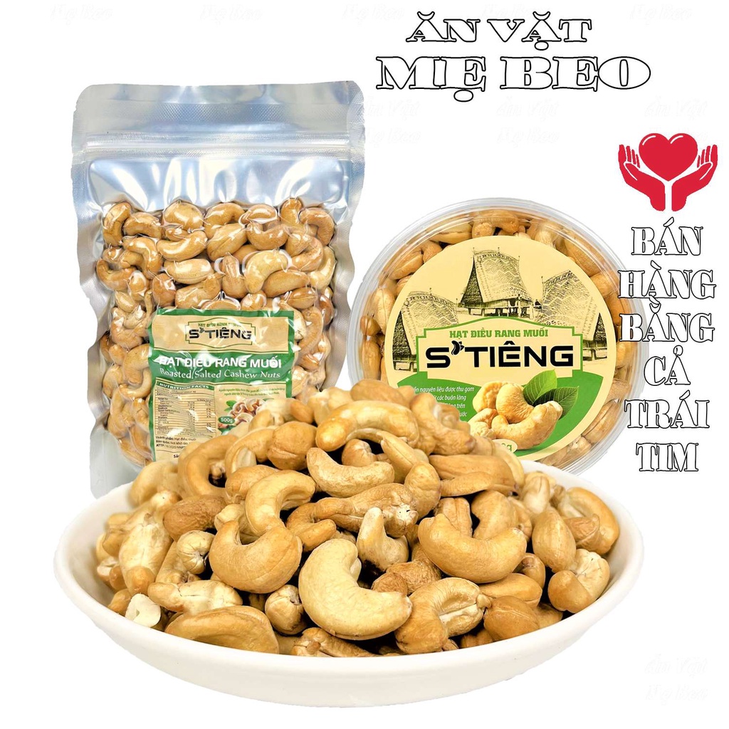 500Gr Hạt Điều Rang Muối STiêng Sạch Vỏ -Nguyên Hạt Loại A