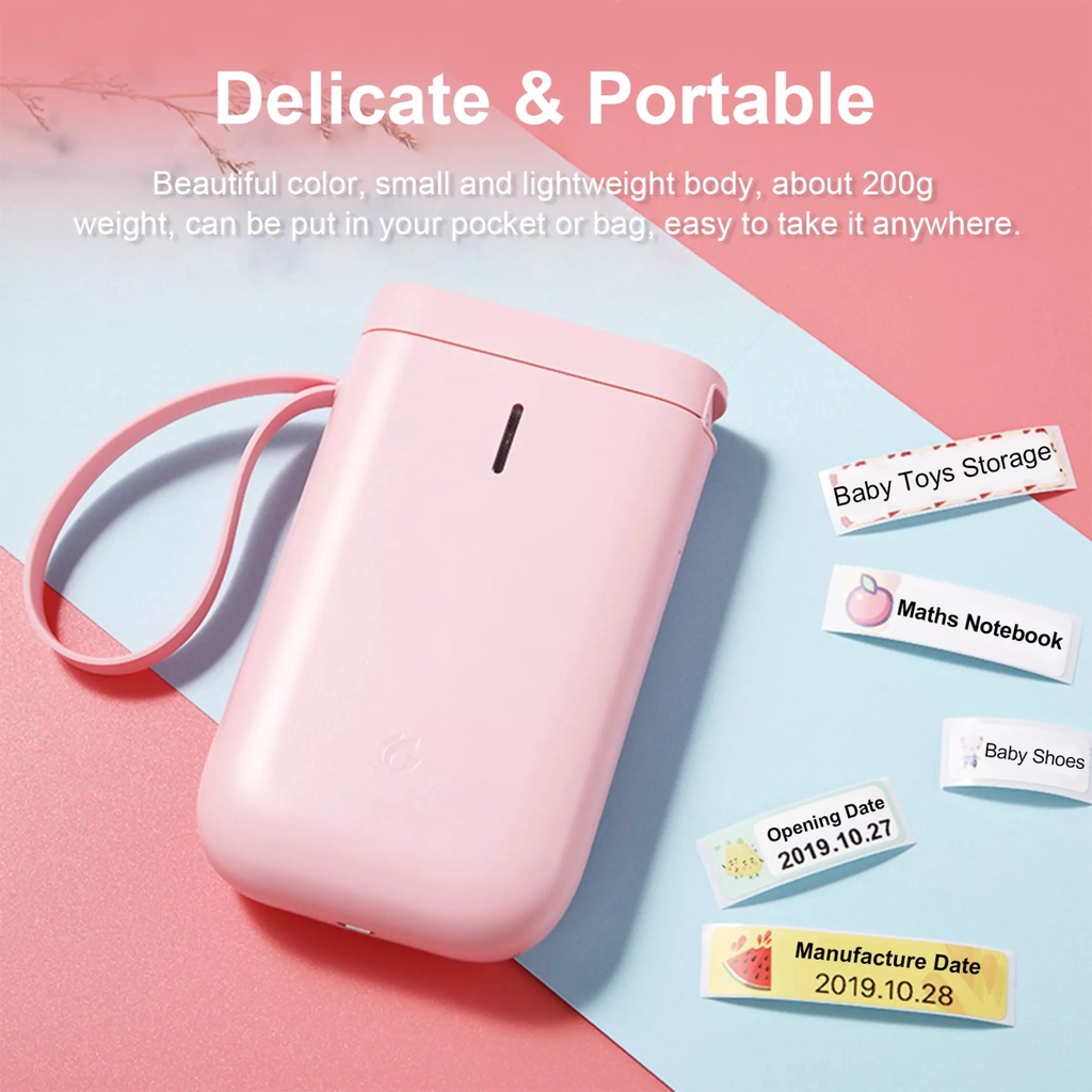 Máy In Nhãn Mã Vạch Mini Bluetooth D11 In Giá, Tên, Mã Quét dành cho Cửa Hàng, Siêu Thị, đồ dùng...