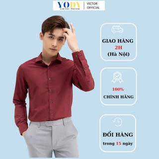 Áo Sơ Mi Nam Dài Tay YODY Slim Chất Lụa, Dáng Công Sở Mã SP 4001