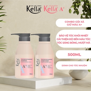 Combo dầu gội xả giữ màu tóc Kella A+ Colour Extending Conditioner (Chai 500ml)