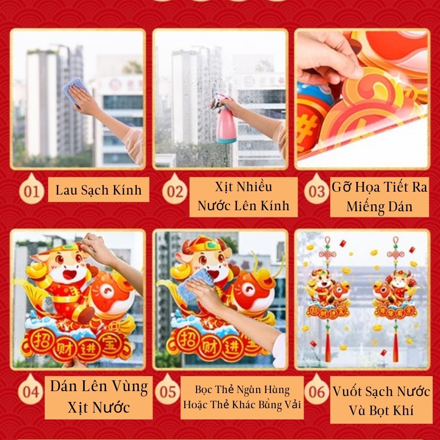 Decal Trang Trí Têt Chất Liệu PVC Cao Cấp | BigBuy360 - bigbuy360.vn